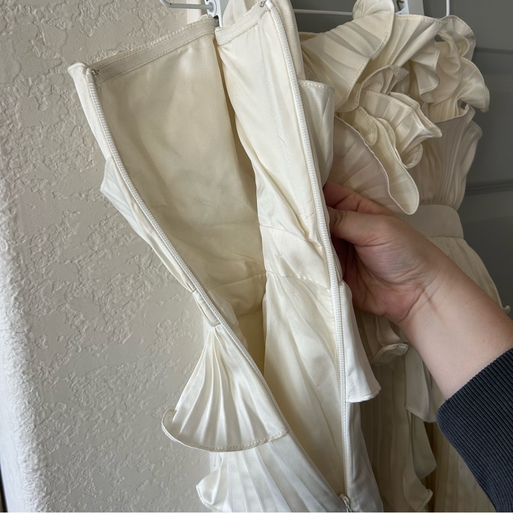 AMUR White Ruffle Mini Dress - Picture 10 of 13